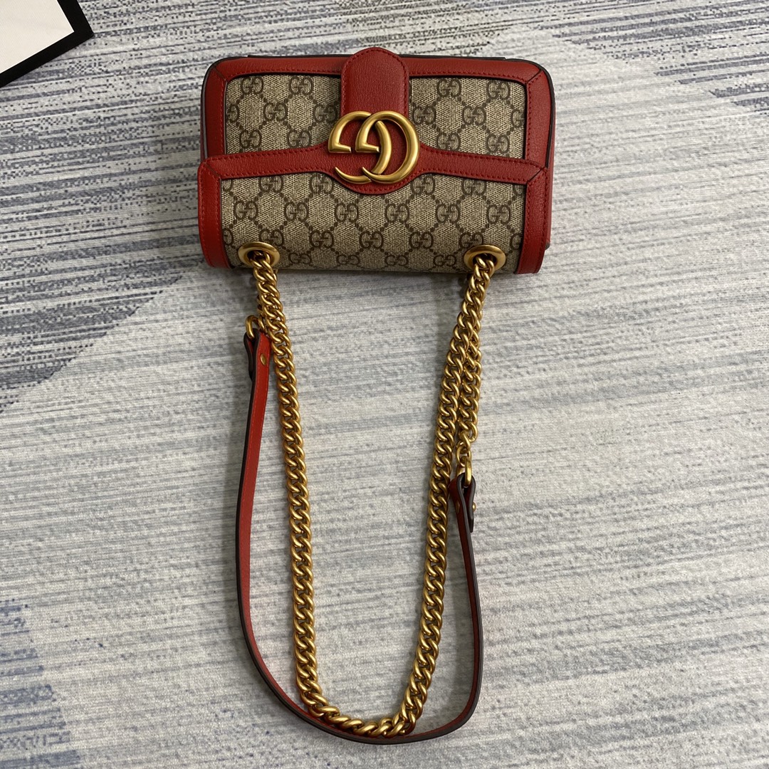 Gucci GG Marmont Matelasse Mini Shoulder Bag 446744 Red